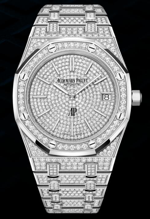 Audemars Piguet Replica Watch Royal Oak Extra-Thin White Gold Diamond 16202BC.ZZ.1241BC.01